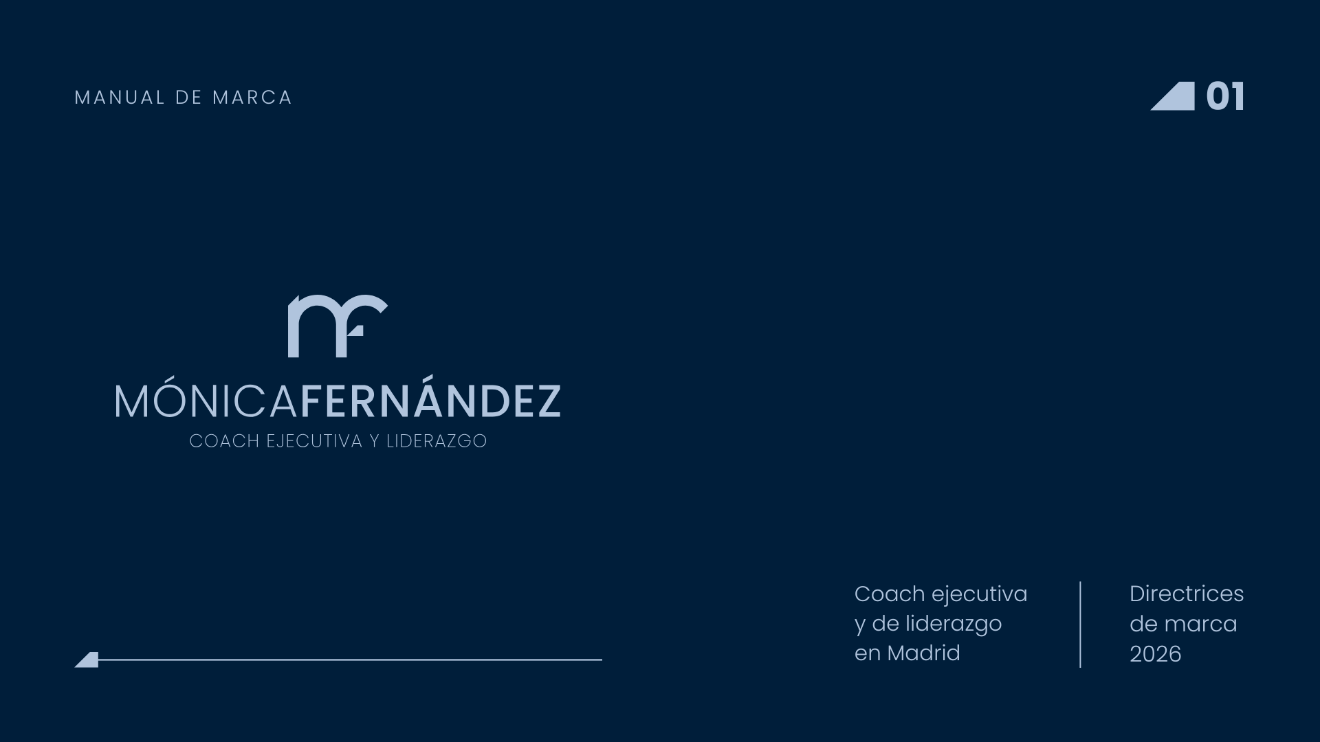 Manual de marca e identidad visual de Mónica Fernández, coach ejecutiva y de liderazgo